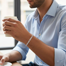 Figaro Chain Bracelet - 5.5mm on Man's Wrist