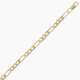 Figaro Chain Gold Bracelet