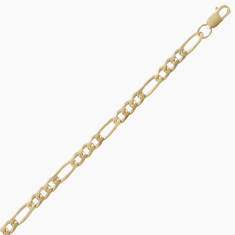 Figaro Chain Gold Bracelet