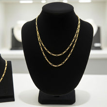 Figaro Chain - 1.8mm Layered on Bust Display