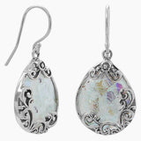 Filigree Design Roman Glass Earrings