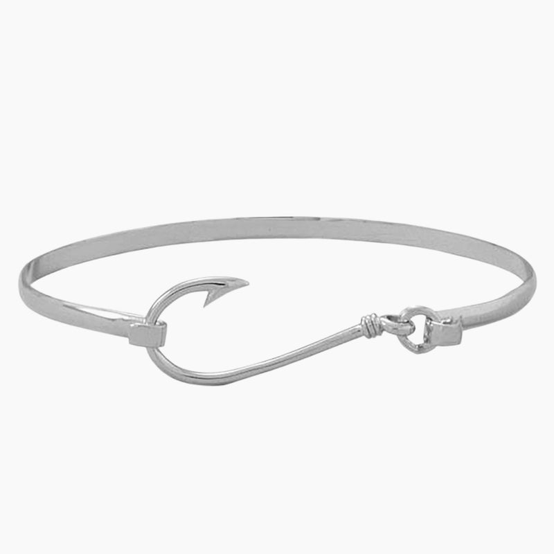 Fish Hook Bangle Bracelet