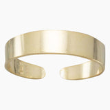 Flat Band Gold Toe Ring