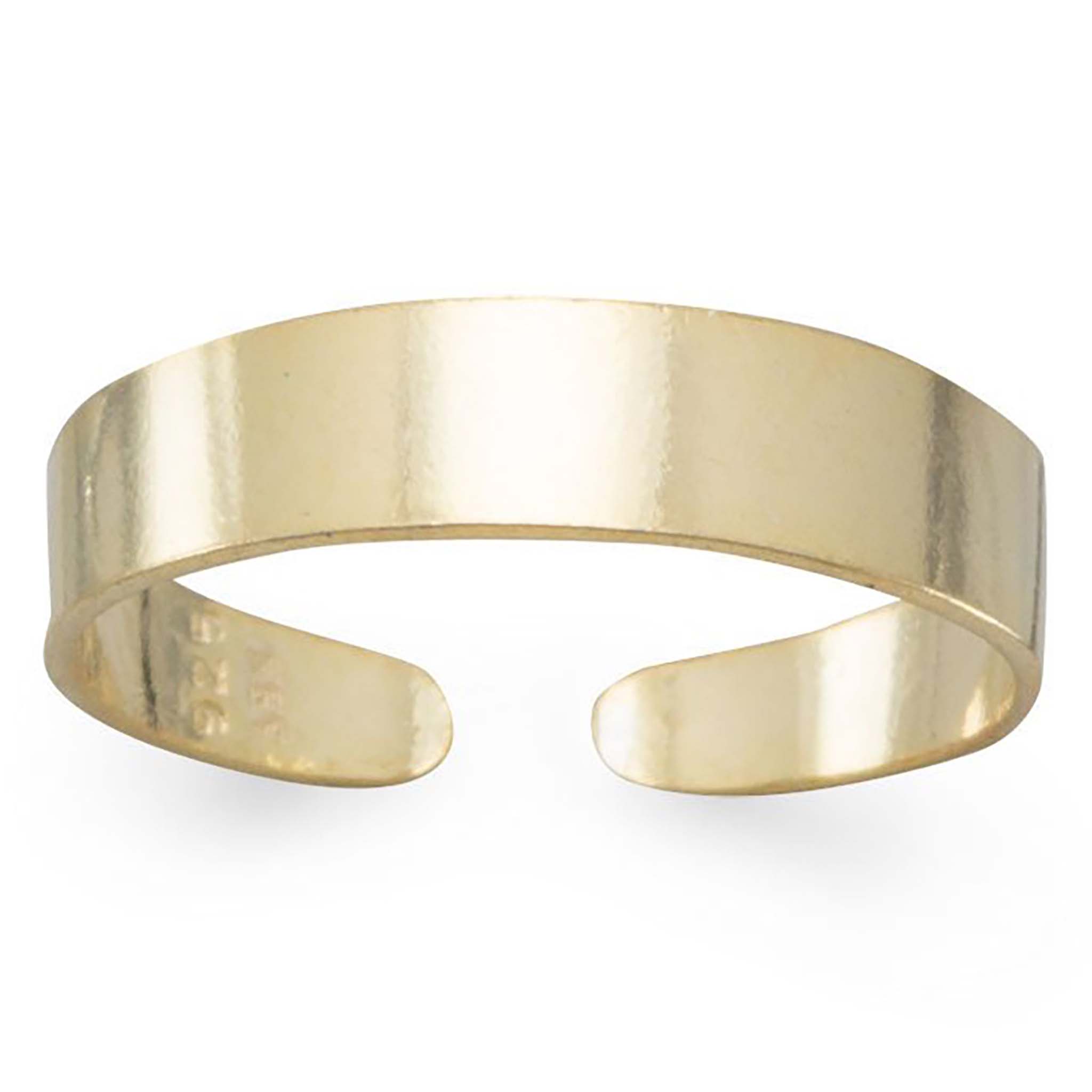 Flat Band Gold Toe Ring