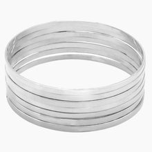Flat Stackable Bangle Bracelet Set