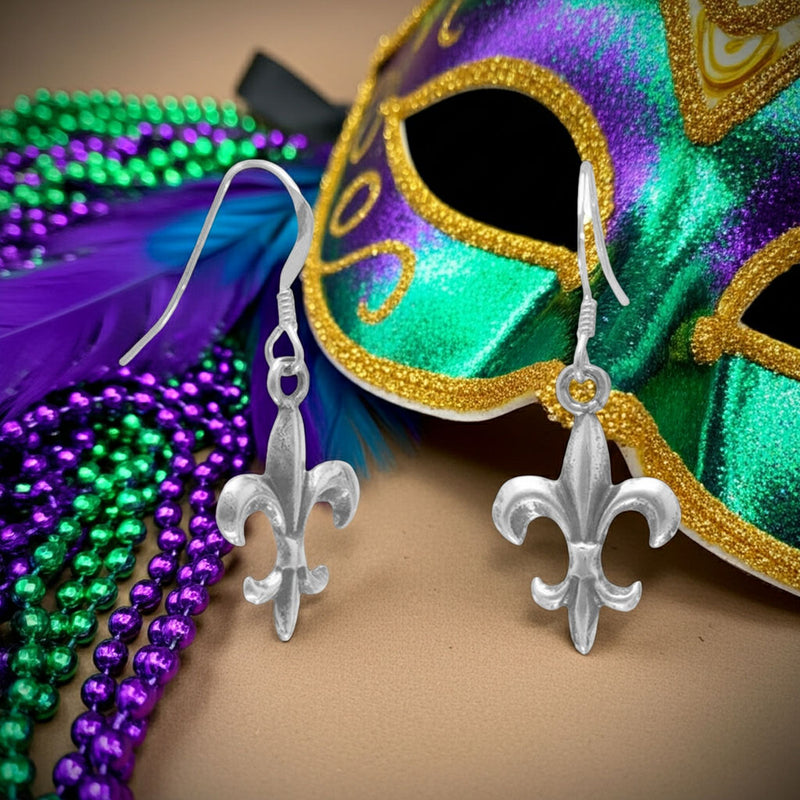 Fleur de Lis Earrings Mardi Gras