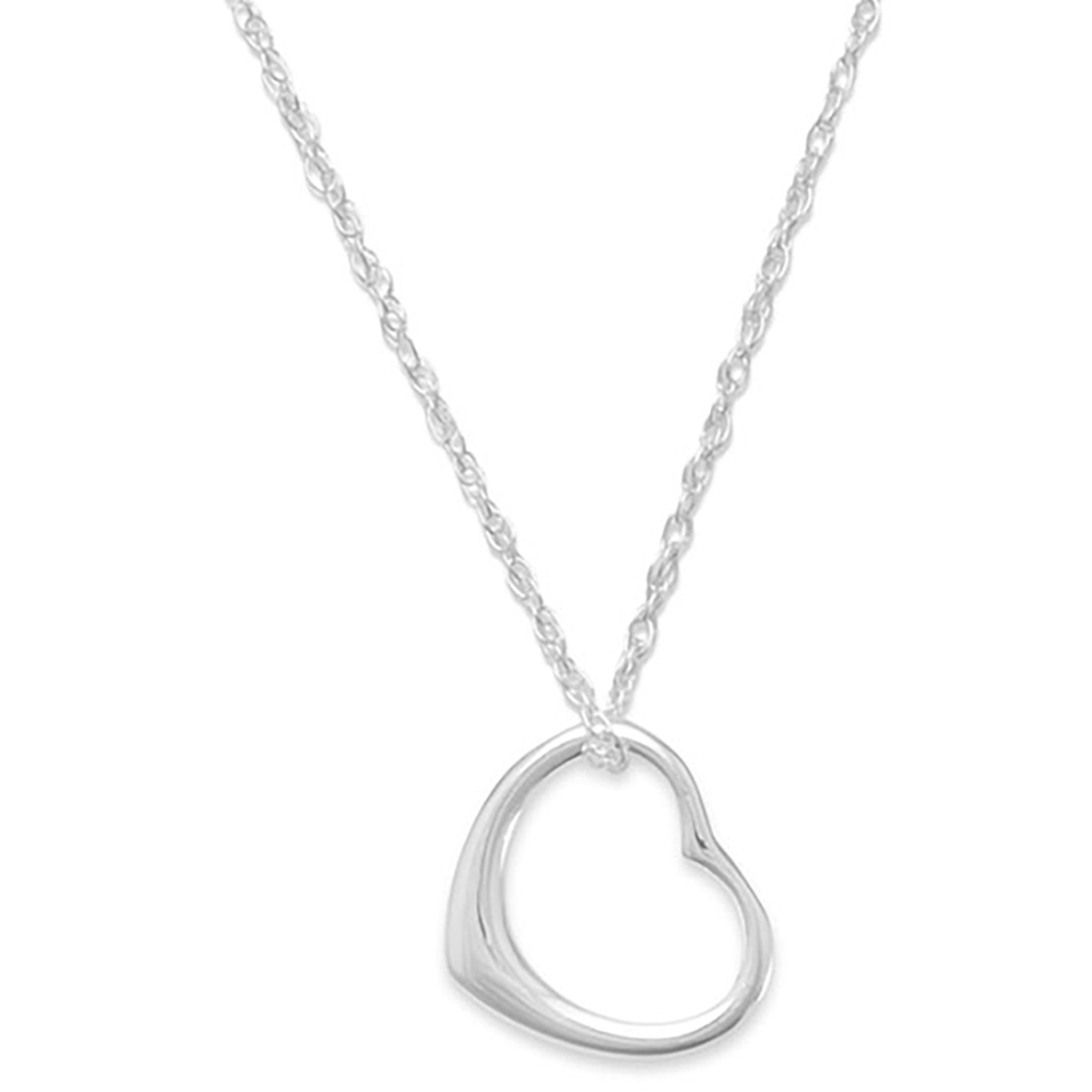 Floating Heart Pendant Necklace