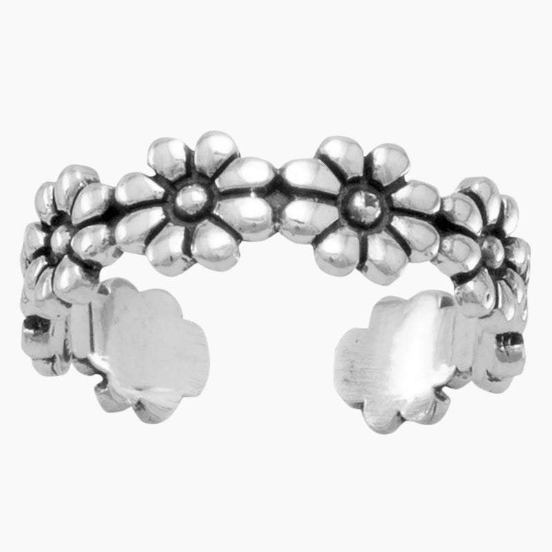 Flower Design Toe Ring
