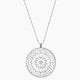 Flower Pattern Disk Necklace