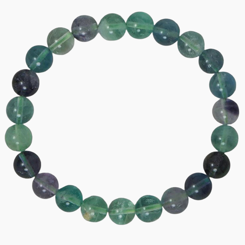 Fluorite Bead Stretch Bracelet
