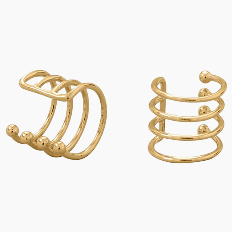 Four Row Gold Ear Cuffs