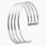 Four Row Polished Cuff Bracelet