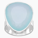 Freeform Sea Green Chalcedony Ring