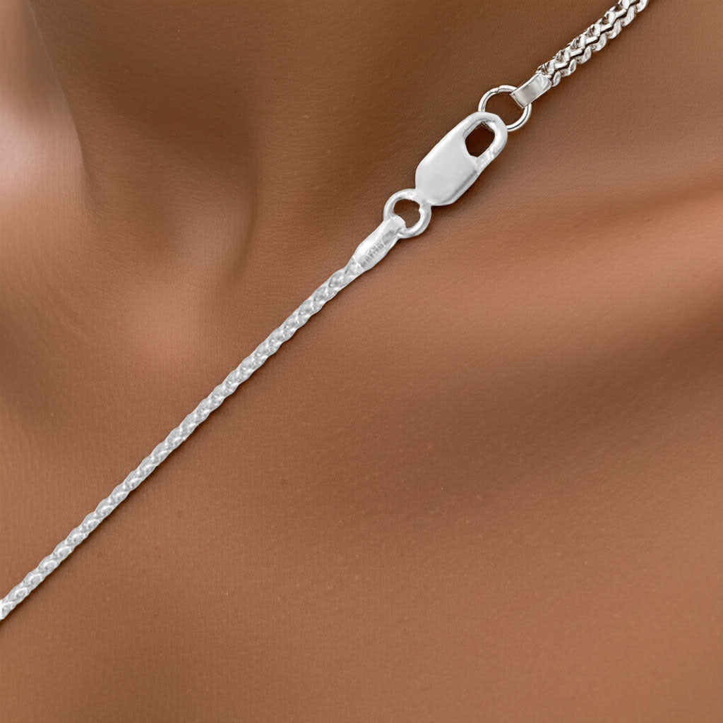 French Wheat Chain - 1.5mm Clasp View