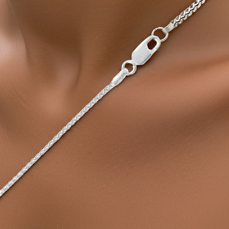 French Wheat Chain - 1.5mm Clasp View