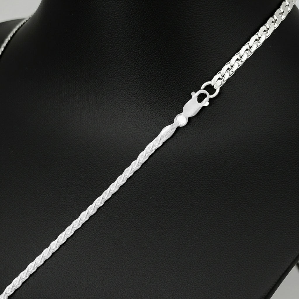 French Wheat Chain - 2.5mm Clasp View