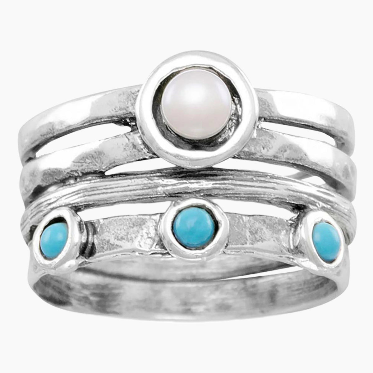 Freshwater Pearl and Turquoise Ring