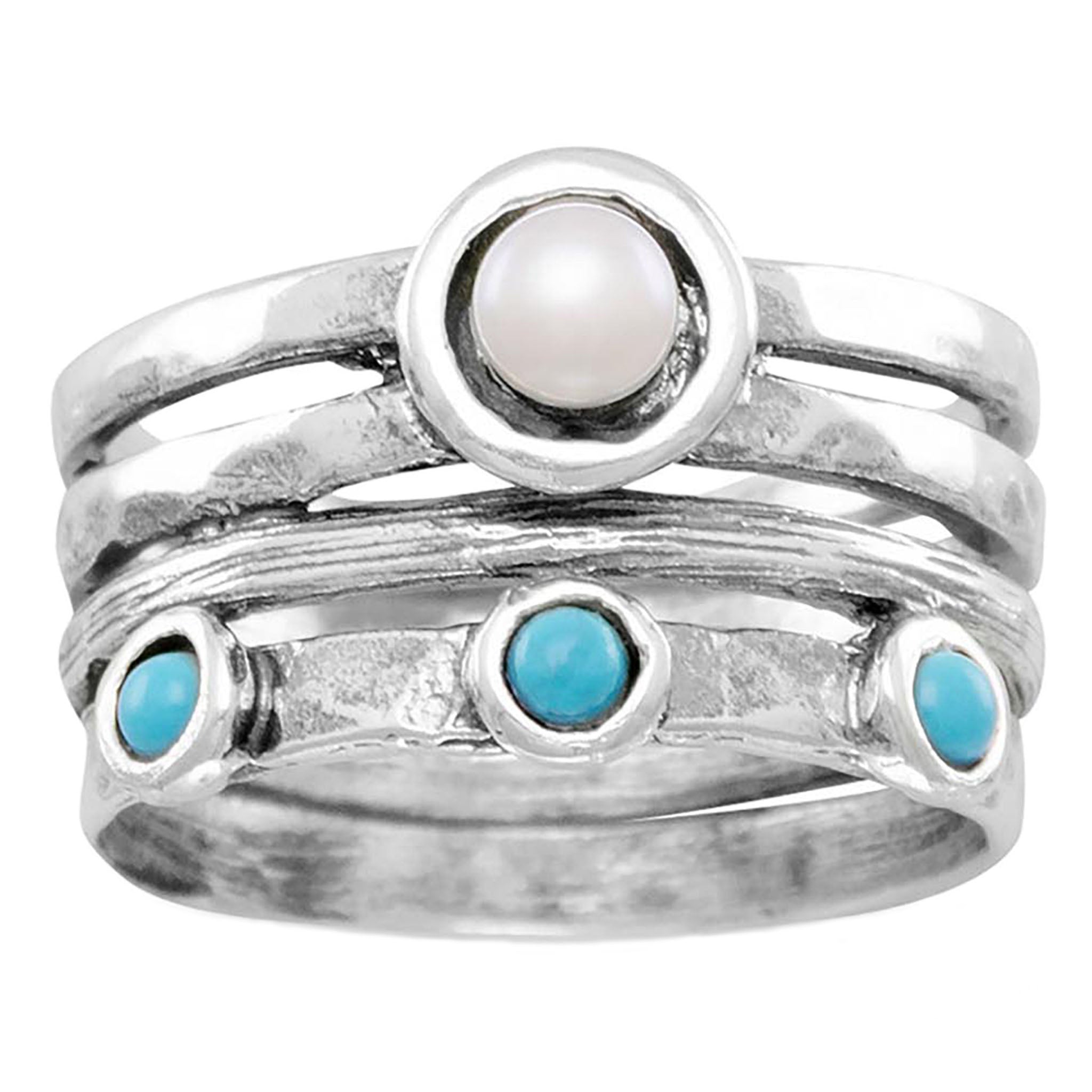 Freshwater Pearl and Turquoise Ring