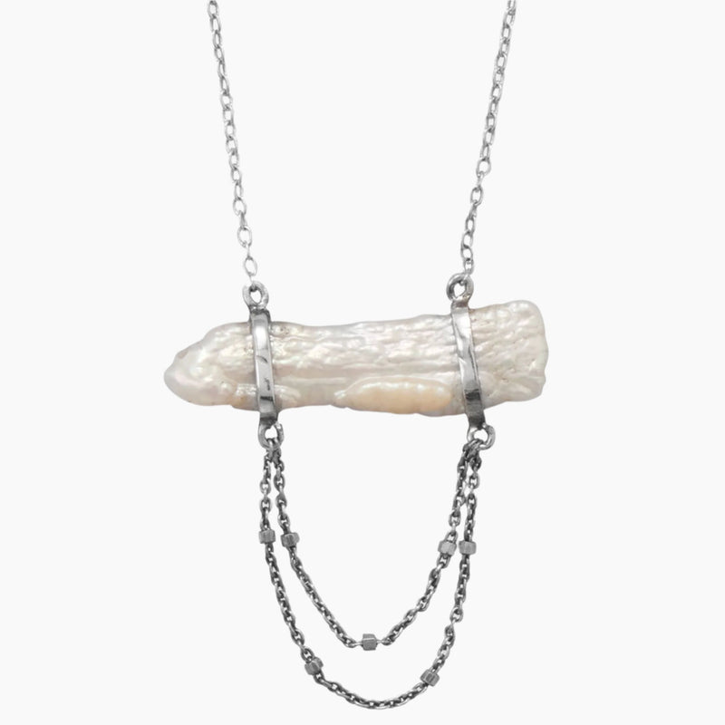 Freshwater Pearl Chain Drop Necklace