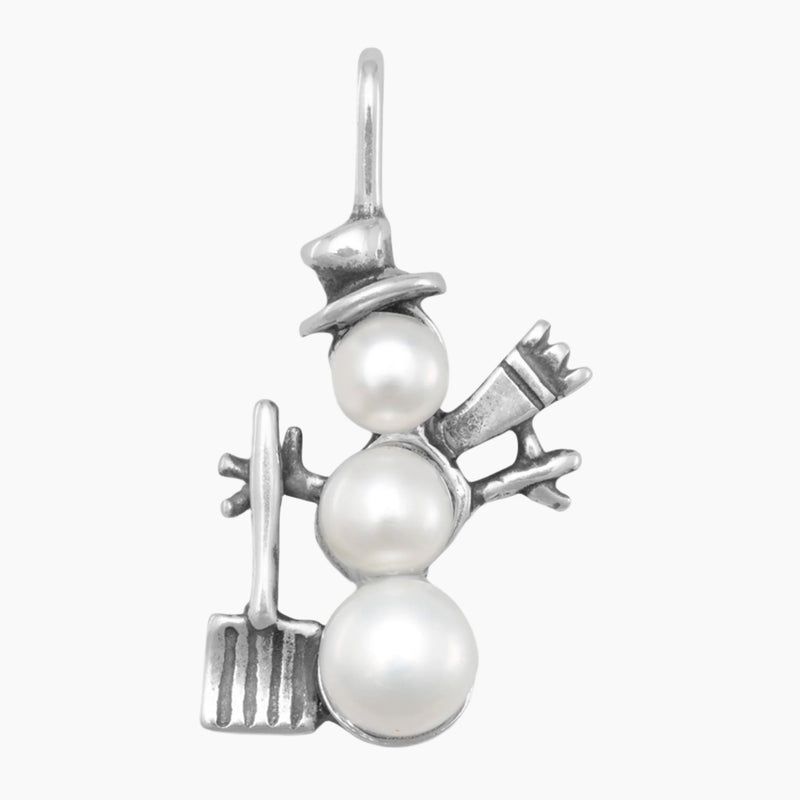 Freshwater Pearl Snowman Charm