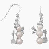 Freshwater Pearl Snowman Earrings