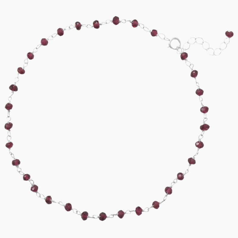 Garnet Bead Anklet