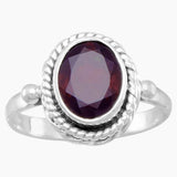 Garnet Rope Edge Ring