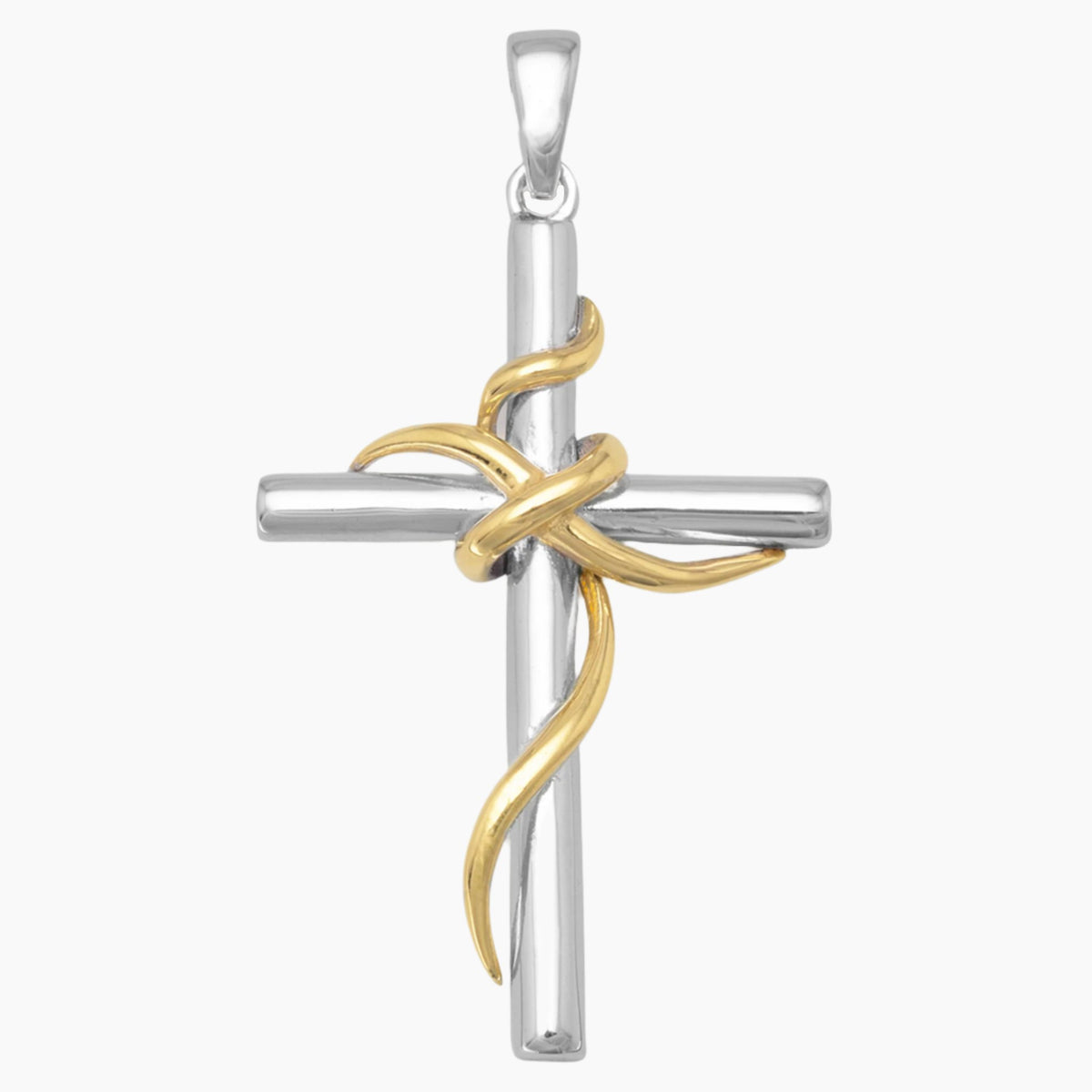 Gold Wire Wrap Cross Pendant