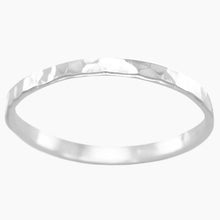 Hammered 2mm Silver Ring