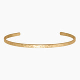 Hammered Gold Plated Stackable Cuff Bracelet