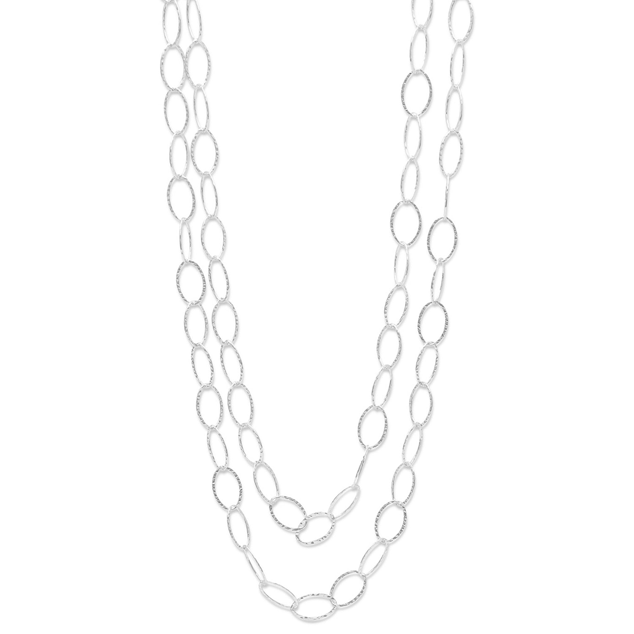 Hammered Link Layered Necklace