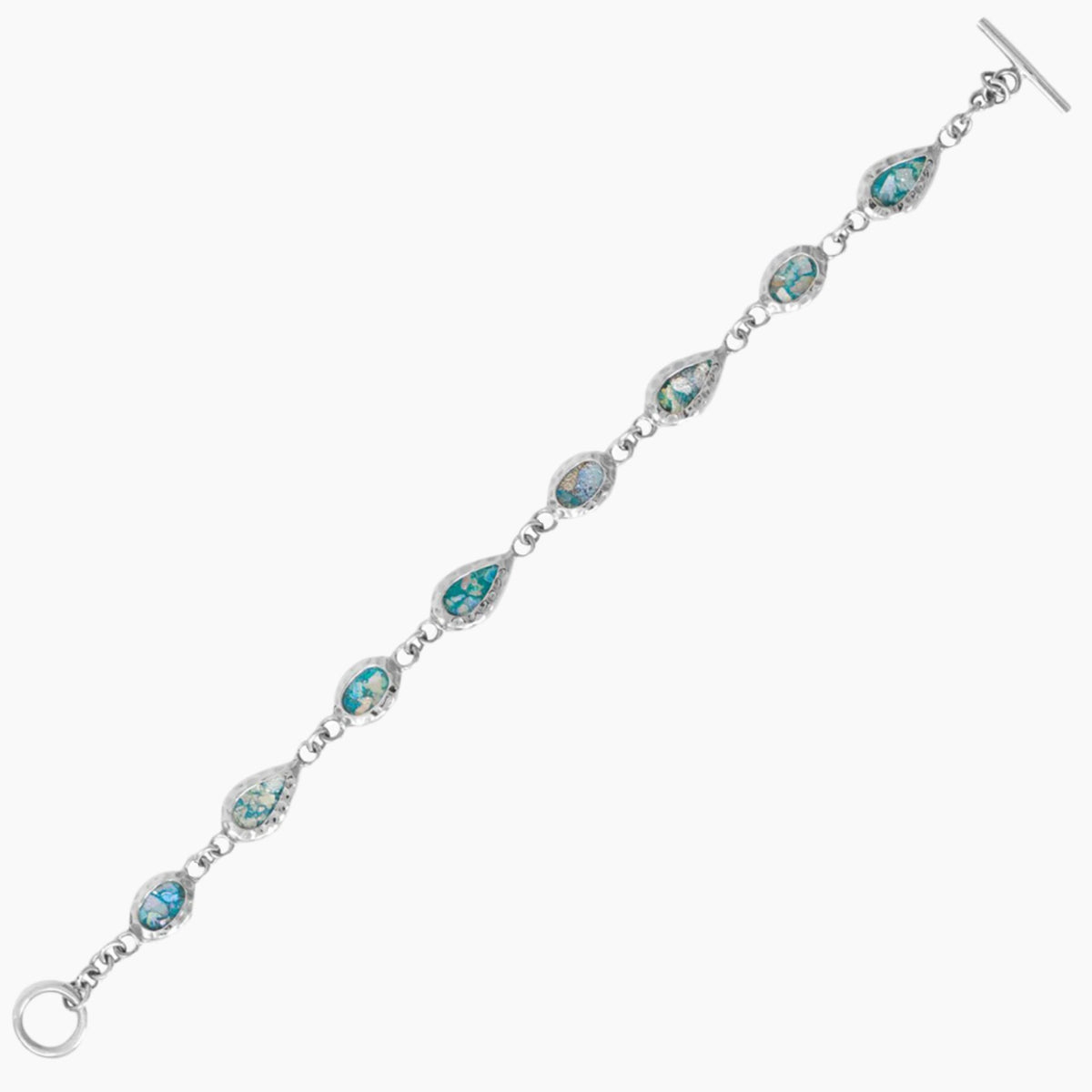 Hammered Roman Glass Bracelet Inline