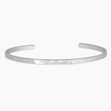 Hammered Silver Stackable Cuff Bracelet