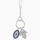 Hamsa Evil Eye Charm Necklace