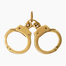 Silver or Gold Handcuffs Charm Gold