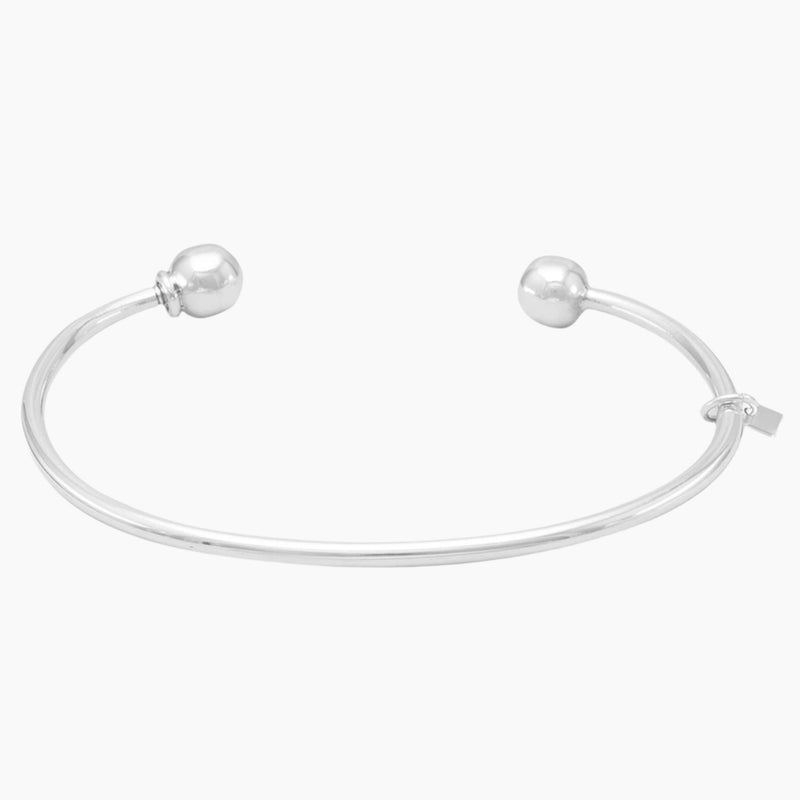 Handmade Ball End Charm Cuff Bracelet