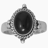 Handmade Rope Edge Black Onyx Ring