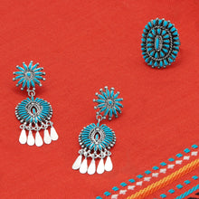 Handmade Sunburst Design Turquoise Ring Example 1