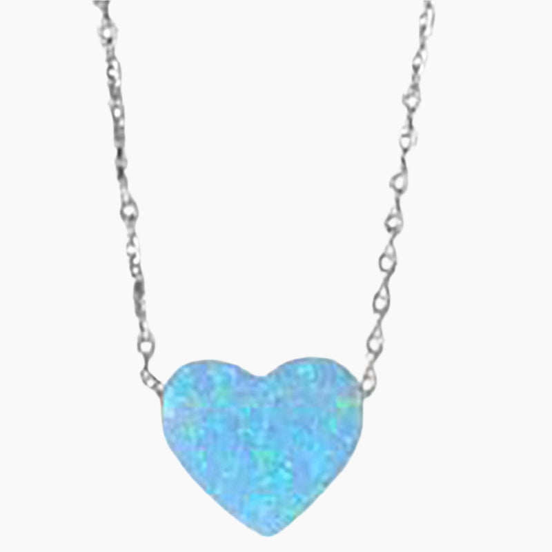 Heart Shape Opal Necklace