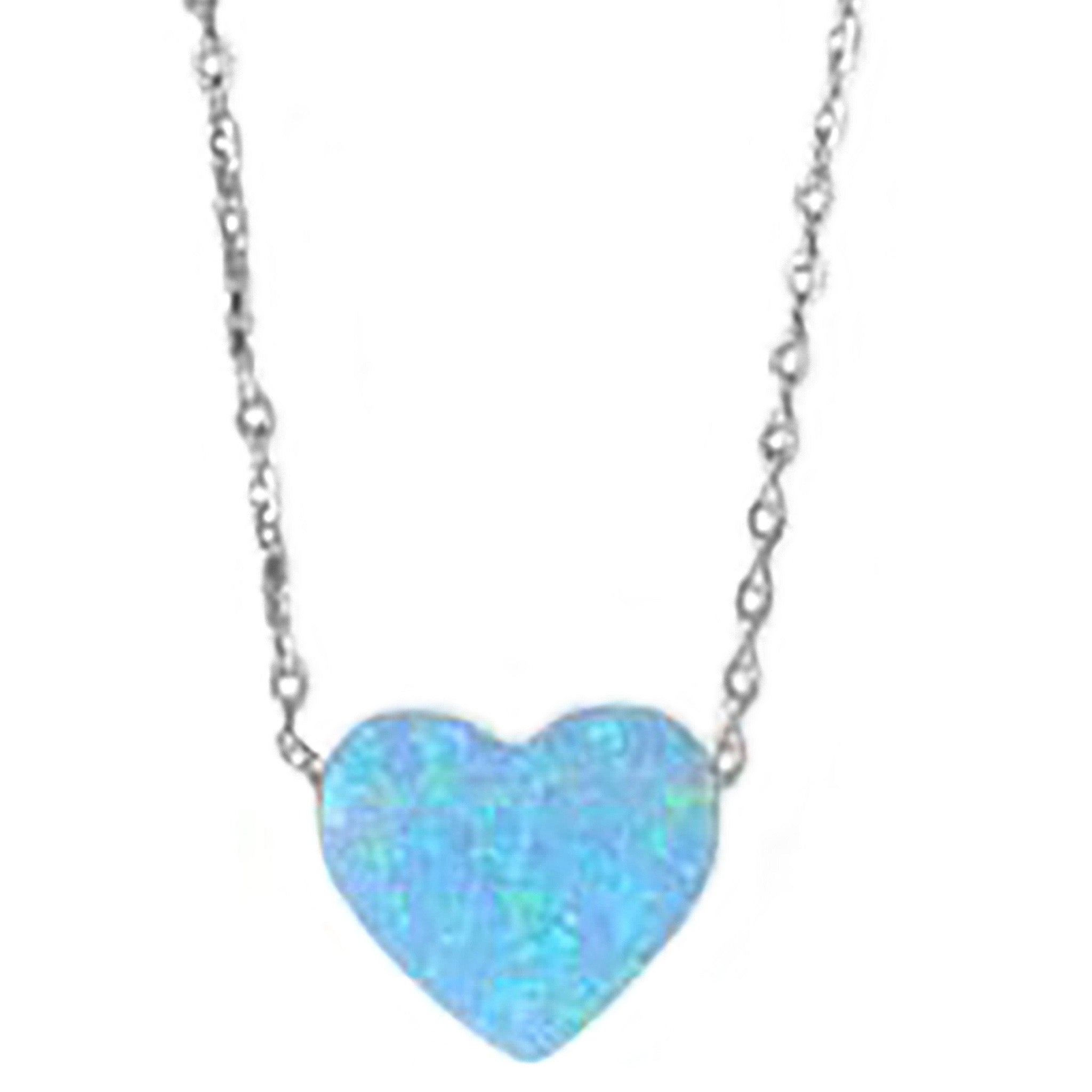 Heart Shape Opal Necklace