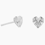 Heart Shape Zirconia Stud Earrings