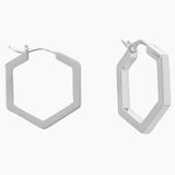 Hexagonal Hoop Earrings
