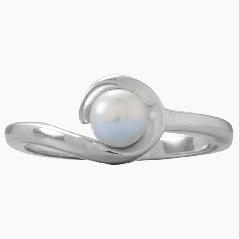 Hook Design Freshwater Pearl Ring