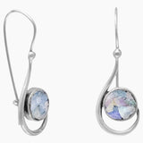 Hook Shape Roman Glass Earrings