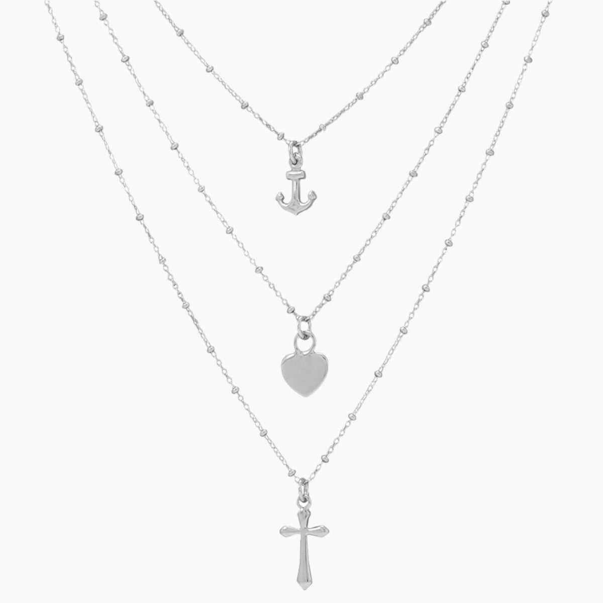 Hope Love and Faith Charm Necklace