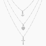 Hope Love and Faith Charm Necklace