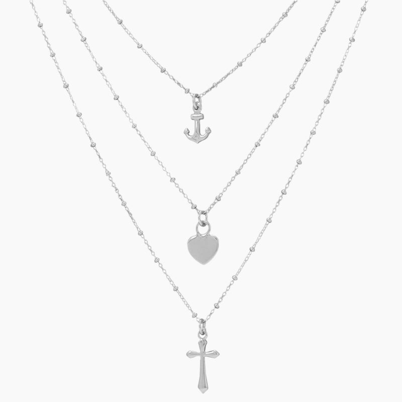 Hope Love and Faith Charm Necklace