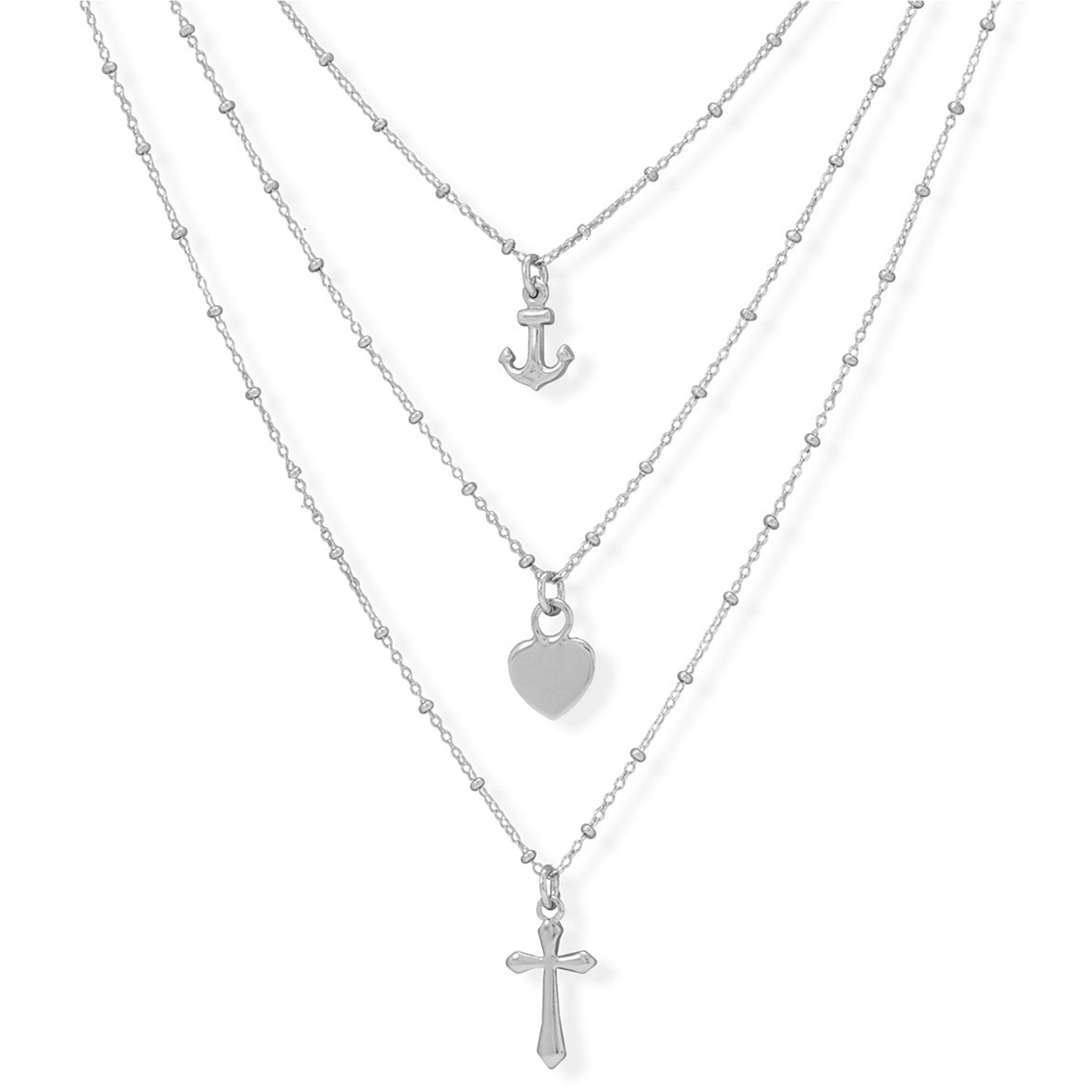 Hope Love and Faith Charm Necklace