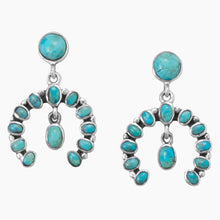 Horseshoe Design Turquoise Drop Earrings
