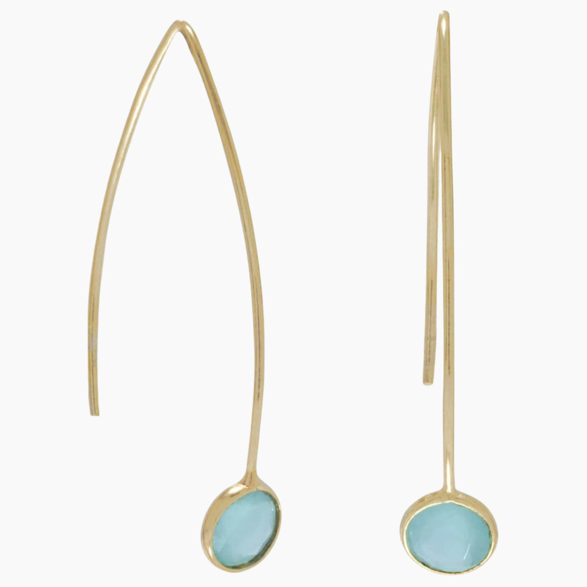 Hydro Glass Gold Threader Earrings
